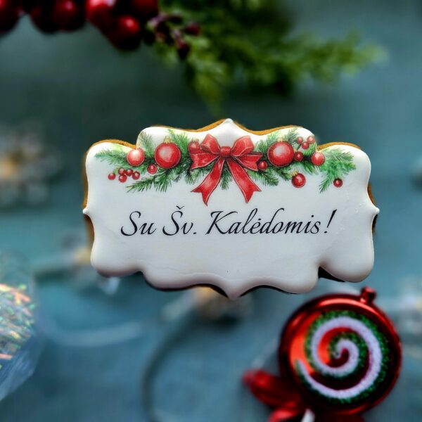 Sveikinimo sausainis "Su Šv. Kalėdomis"