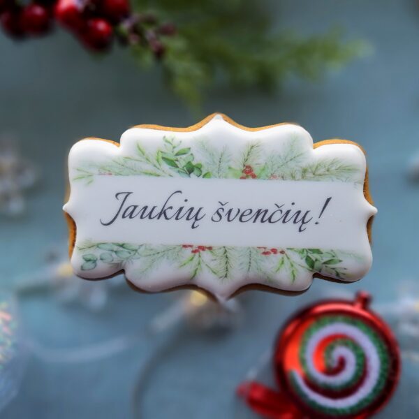 Sveikinimo sausainis "Jaukių švenčių!"