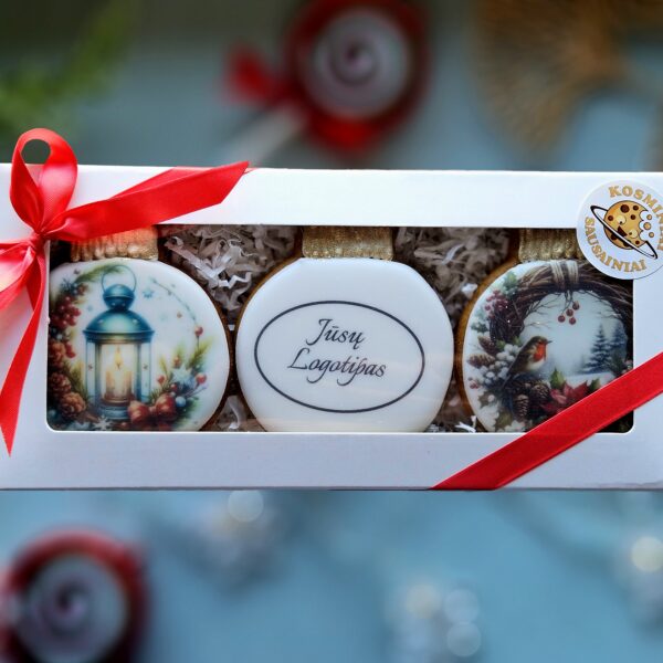 Kalėdiniai žaisliukai su įmonės Logotipu