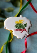 Lietuvos formos sausainis su spauda