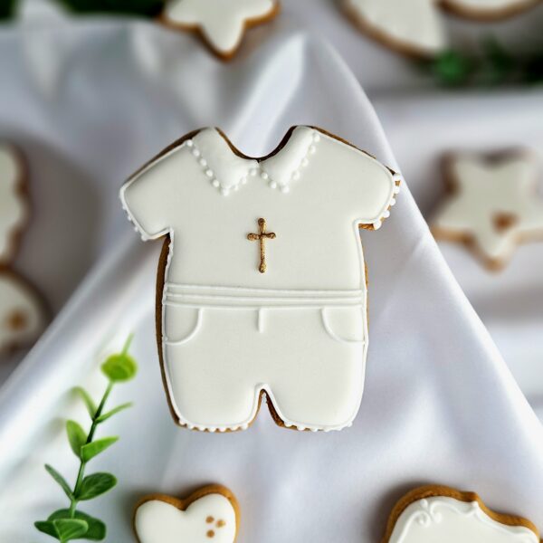 Dekoruotas sausainis "Krikšto apdaras"