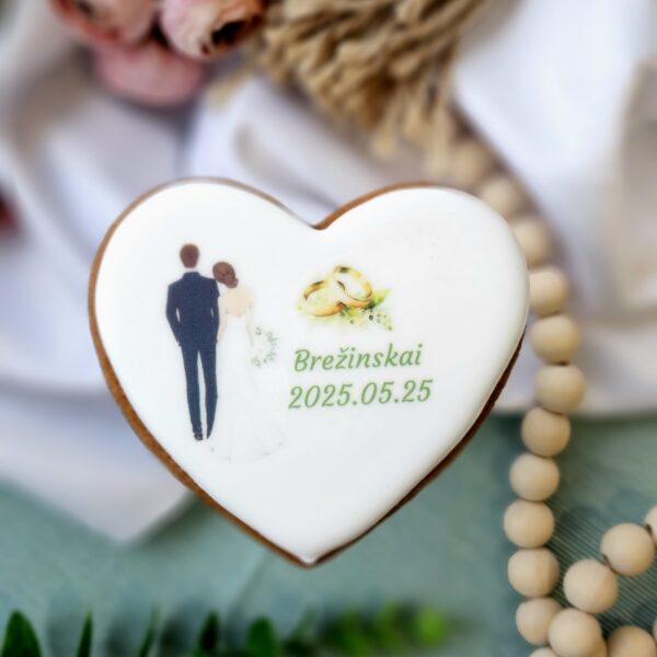 Dekoruotas sausainis "Jaunavedžiai"