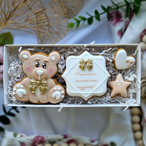 Rinkinys "Meškutis auksiniu kaspinėliu"