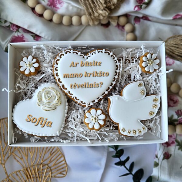 Rinkinys "Baltos širdelės su Balandžiu"