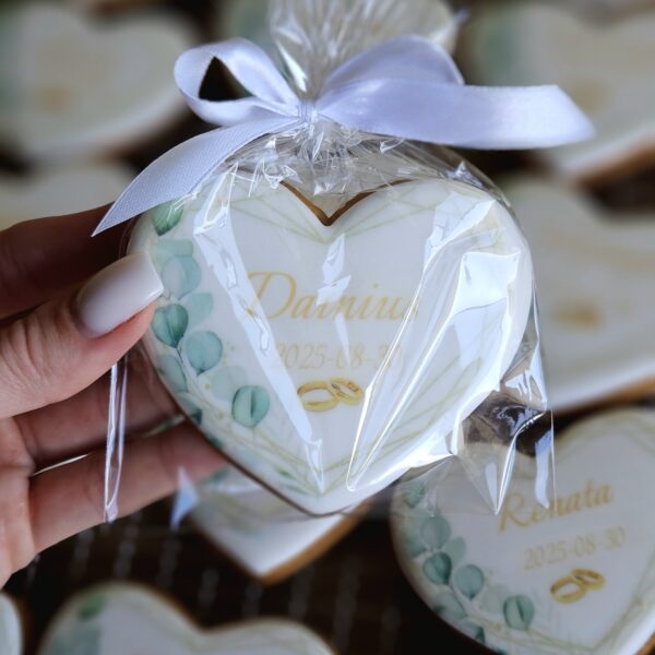 Dekoruotas sausainis "Eukalipto motyvai"