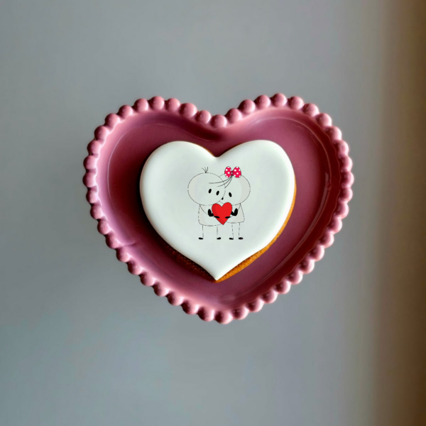 Širdelės formos sausainis "Mūsų meilė"